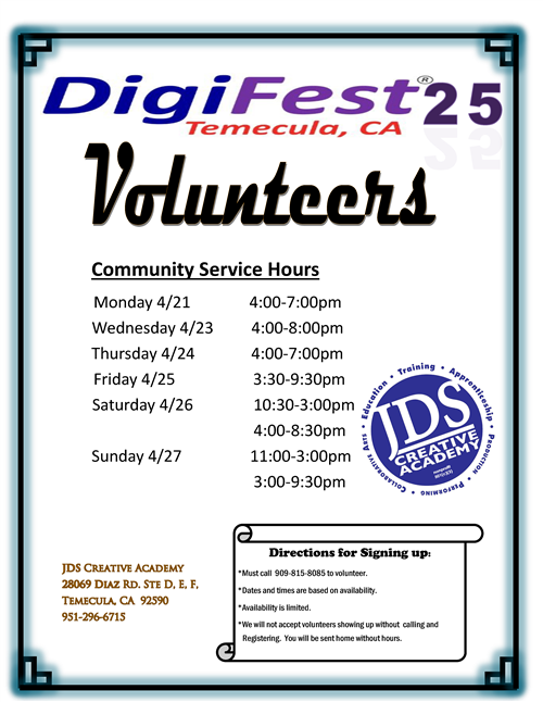 DigiFest 25 Volunteers
